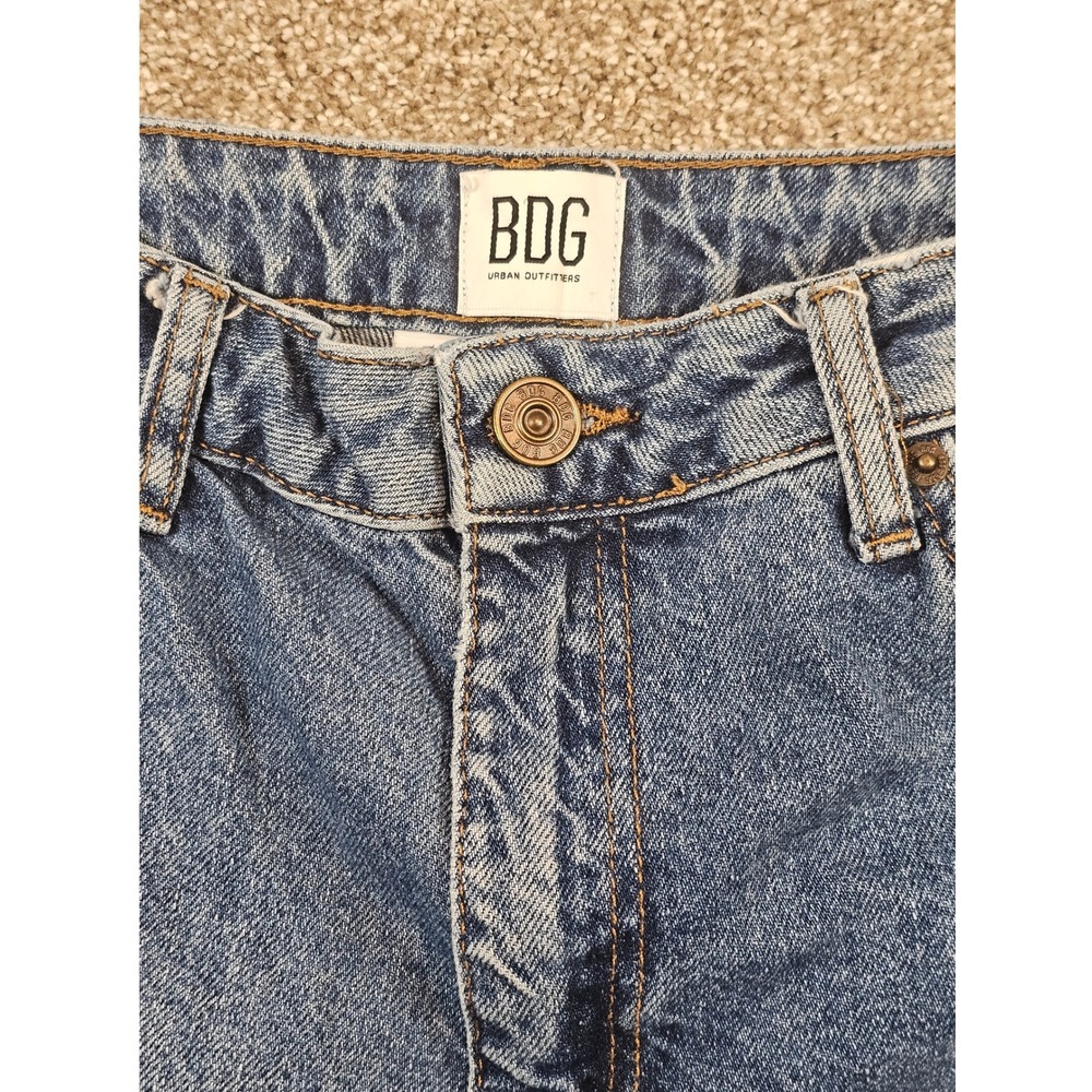 BDG Urban Outfitters Mom Jeans Blue High Waisted Seam Detail W31 L32 Womens - Picture 13 of 15